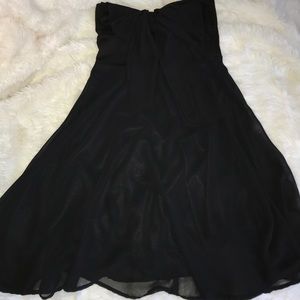 Black strapless dress
